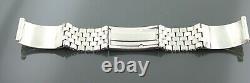 Natural Gold Nugget Stainless Steel Silver Custom Made Watch Band 16mm