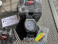 New Casio G-Shock GA2100 BLACKOUT Custom MOD All Black Color Stainless Steel