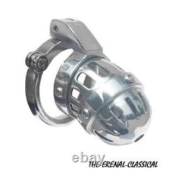 New Custom 3D Stainless Steel Cage with Scrotal Stretcher Abstinence Lock Device