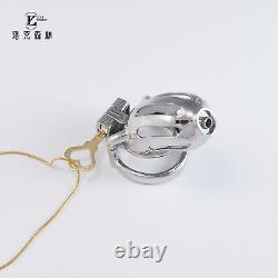 New Custom Chastity Lock Stainless Steel Abstinence Long-term Wear Chastity Cage