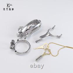 New Custom Chastity Lock Stainless Steel Abstinence Long-term Wear Chastity Cage