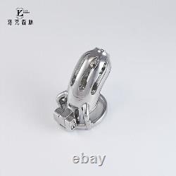 New Custom Chastity Lock Stainless Steel Abstinence Long-term Wear Chastity Cage