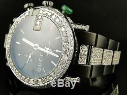 New Custom Mens Diamond Gucci Ya101331 Watch 9 Ct Sides And Band