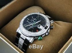 New Custom Mens Diamond Gucci Ya101331 Watch 9 Ct Sides And Band