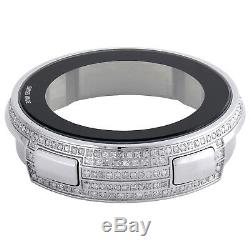 New Custom Steel And Genuine Diamond Bezel Case for I Gucci Digital Watch 3.5 Ct