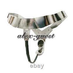 New Luxury Custom Design Male Portable Stainless Steel Chastity Belt Lock Cage