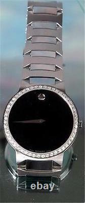 New Men's Movado authentic Temo 0605903 0.75ct. Aprx. Custom set Diamond watch