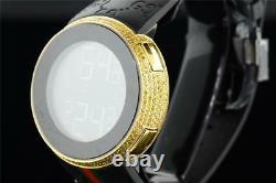 New Mens Custom Yellow Full I Gucci Digital Ya114207 Canary Diamond Watch 2.5 CT