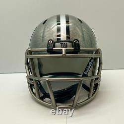 New York Giants CUSTOM Concept Stainless Steel Hydro-Dipped Mini FB Helmet