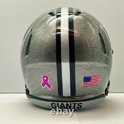 New York Giants CUSTOM Concept Stainless Steel Hydro-Dipped Mini FB Helmet