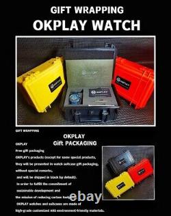 OKPLAY Men Chronograph Watch Modified Customized Quartz Wristwatch Sapphire