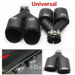 Pair Akrapovic Real Carbon Fiber Exhaust Tip Dual Pipe ID2.5 63mmOut3.589mm