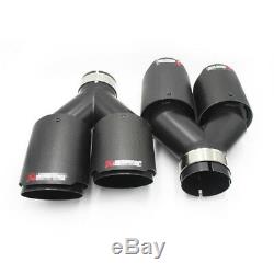 Pair Akrapovic Real Carbon Fiber Exhaust Tip Dual Pipe ID2.5 63mmOut3.589mm