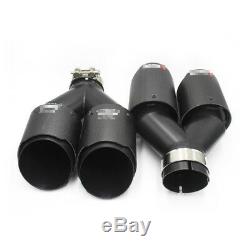 Pair Akrapovic Real Carbon Fiber Exhaust Tip Dual Pipe ID2.5 63mmOut3.589mm