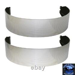 Peterbilt custom 6 wide stainless steel fuel tank straps pair 26 with hardware