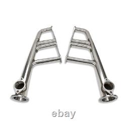 Polished Stainless Steel Lake Style Exhaust Headers For SBC 265-400 V8 Hot Rod