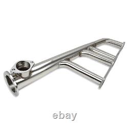 Polished Stainless Steel Lake Style Exhaust Headers For SBC 265-400 V8 Hot Rod