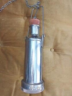 Rare H. M. Custom Stainless Steel Sampler Dipping Collecting Bottle with Chain