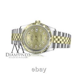 Rolex 26mm Datejust Champagne Diamond 18K Gold & SS Jubilee Ladies Watch