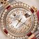 Rolex 26mm Datejust Watch White Mother Of Pearl Dial Diamond & Ruby Bezel
