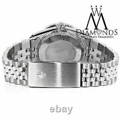 Rolex 31mm Datejust Grey Round Cut Diamond Jubilee 18K & SS Watch