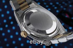 Rolex 36mm Datejust Blue Vignette Diamond Dial Stainless Steel & 18k Gold Watch