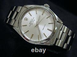 Rolex Air King Precision Mens Stainless Steel Watch Oyster Band Silver Dial 5500