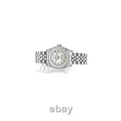 Rolex Datejust 31mm Stainless Steel Watch Silver Diamond Dial Bezel & Lugs