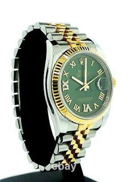 Rolex Datejust 36mm Ref 116233 Jubilee 18k Yellow Gold Steel Custom Diamond dial