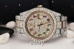 Rolex Datejust 41 126303 Custom Rainbow Arabic Script Dial 2Tone Diamond Watch