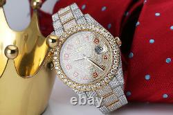 Rolex Datejust 41 126303 Stainless Steel & 18k Yellow Gold Fully Iced Out Watch