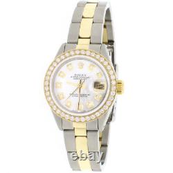 Rolex Datejust Ladies 2-Tone Gold/Steel 26MM Oyster withMOP Diamond Dial & Bezel