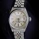 Rolex Datejust Ladies Stainless Steel Watch 18K White Gold Jubilee Silver 69174