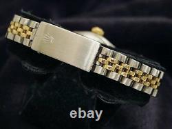 Rolex Datejust Lady 2Tone 18K Yellow Gold Steel Watch White Diamond Dial 69173
