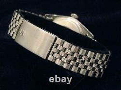 Rolex Datejust Men Stainless Steel 18K White Gold Watch Jubilee Silver Dial 1601