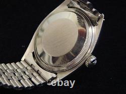 Rolex Datejust Men Stainless Steel 18K White Gold Watch Jubilee Silver Dial 1601