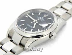 Rolex Datejust Men Stainless Steel Watch Black Dial Oyster Band New Style 116200