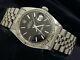 Rolex Datejust Mens Stainless Steel 18K White Gold Black with Jubilee Band 1601