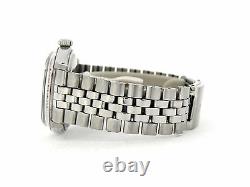 Rolex Datejust Mens Stainless Steel 18K White Gold with Jubilee Band Red Dial 1601