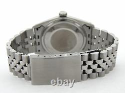 Rolex Datejust Mens Stainless Steel Engine-Turned Jubilee Black Dial Watch 1603