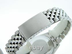 Rolex Datejust Mens Stainless Steel SS Watch Jubilee with Silver Diamond Dial 1601