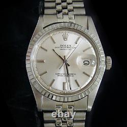 Rolex Datejust Mens Stainless Steel Watch with Silver Stick Dial Jubilee Band 1603
