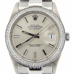 Rolex Datejust Mens Stainless Steel with 1ct Diamond Bezel & President Style Band