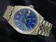 Rolex Datejust Mens Stainless Steel with Submariner Blue Dial & Jubilee Band 1603