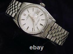 Rolex Datejust Mens Watch Stainless Steel with Jubilee Band & White Dial 1603