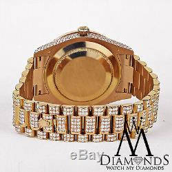 Rolex Day Date II President 41mm Rose Gold 33 Carat Custom Diamonds