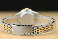 Rolex Ladies Datejust 18k Yellow Gold Diamond Sapphire & Steel Blue Dial Watch