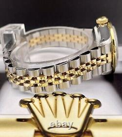 Rolex Ladies Datejust 26mm 18k Gold & Steel Watch ICED 1.5ct Diamonds White Dial