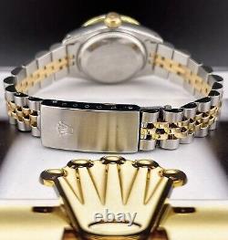 Rolex Ladies Datejust 26mm 18k Gold & Steel Watch ICED 1.5ct Diamonds White Dial