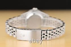 Rolex Ladies Datejust 69174 Blue Dial 18k Gold Steel Diamond Sapphire Watch